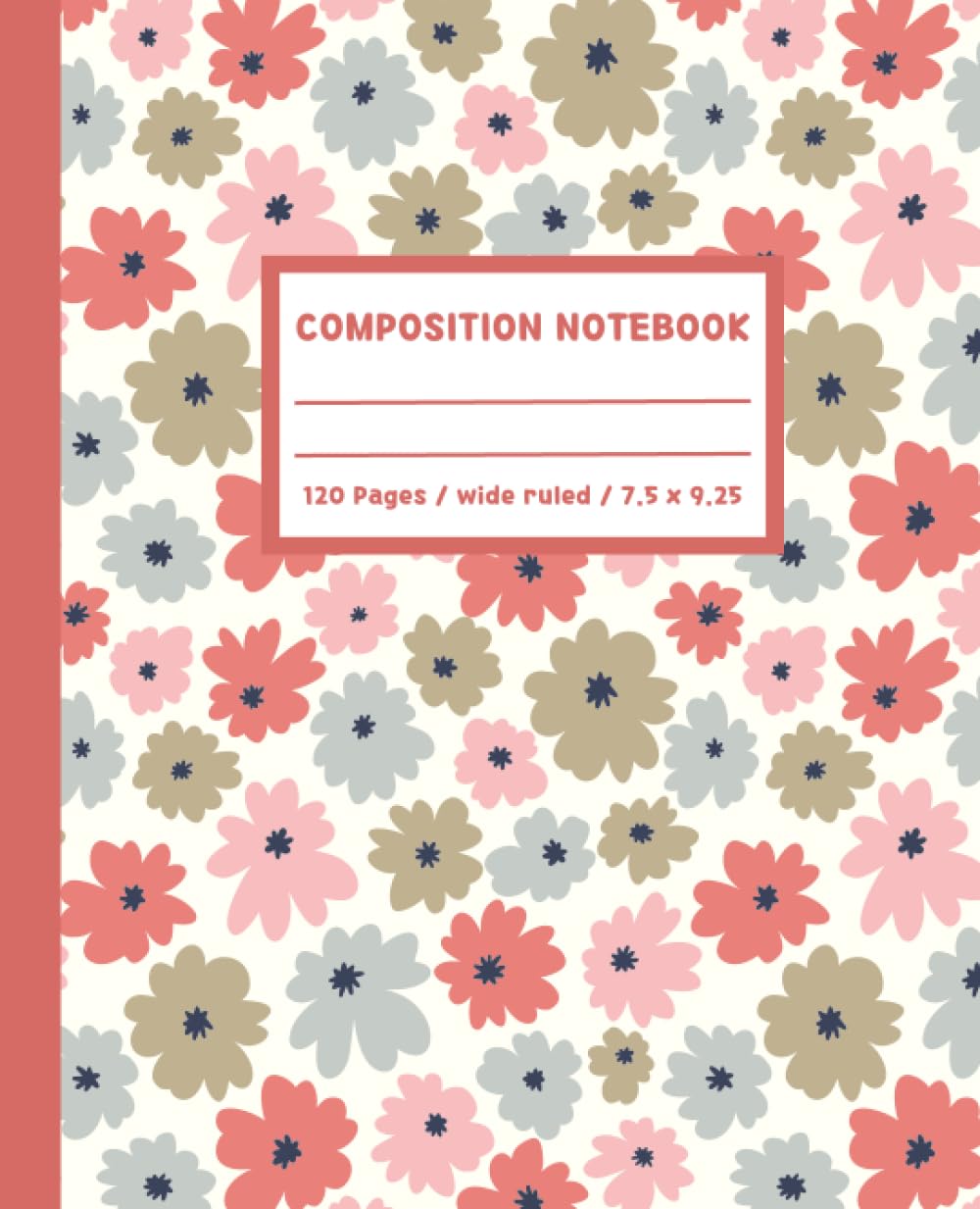 Wide Ruled Composition Notebook: Cute Floral Aesthetic Journal | Cute School Supplies for Teen Girls baixar livro de graça