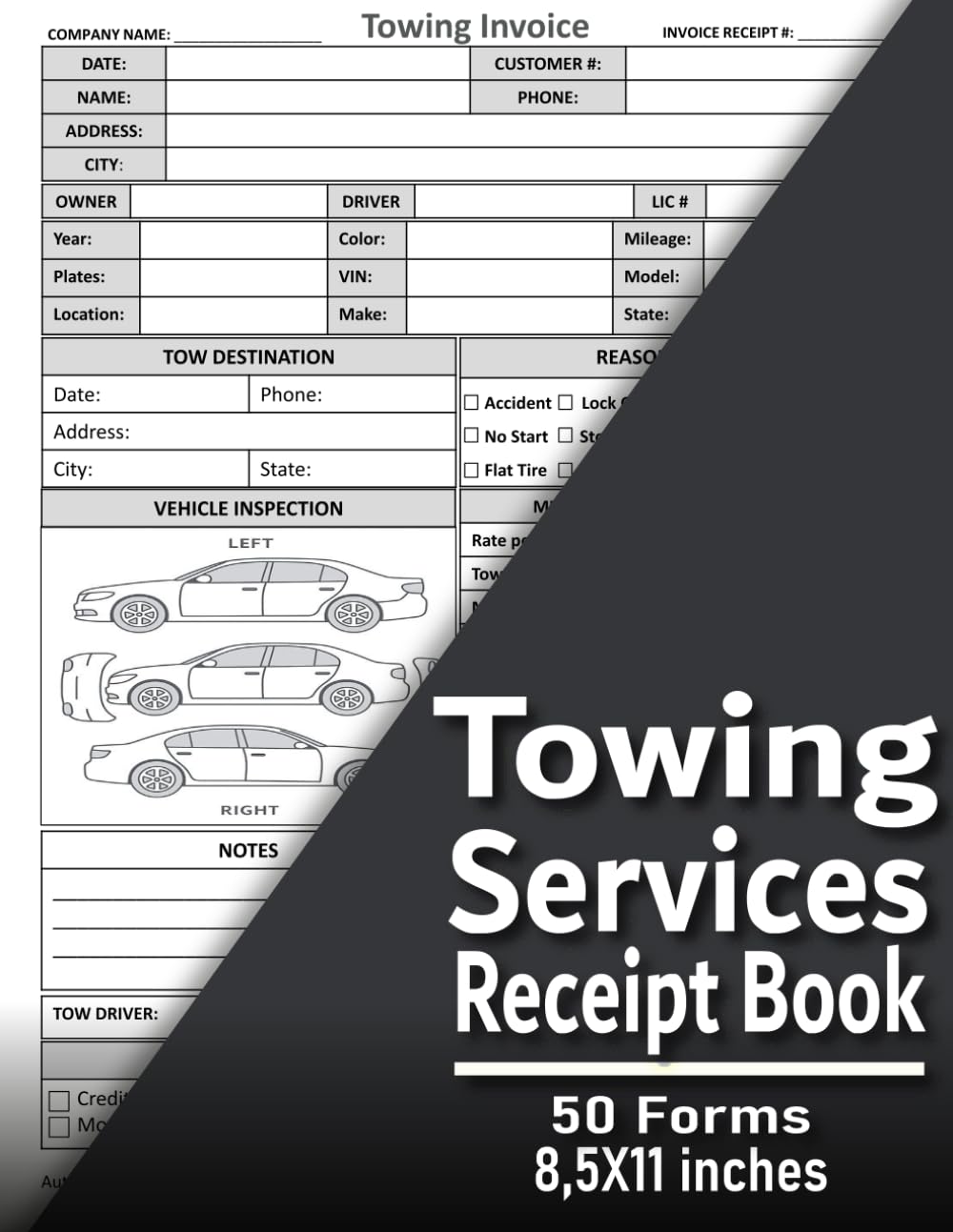 capítulo por capítulo baixar Towing Services Receipt Book: 50 Professionally Designed Tow Truck Invoices & Work Orders – 8.5" × 11" Logbook for Transport, Roadside Assistance & Tow Service Providers
