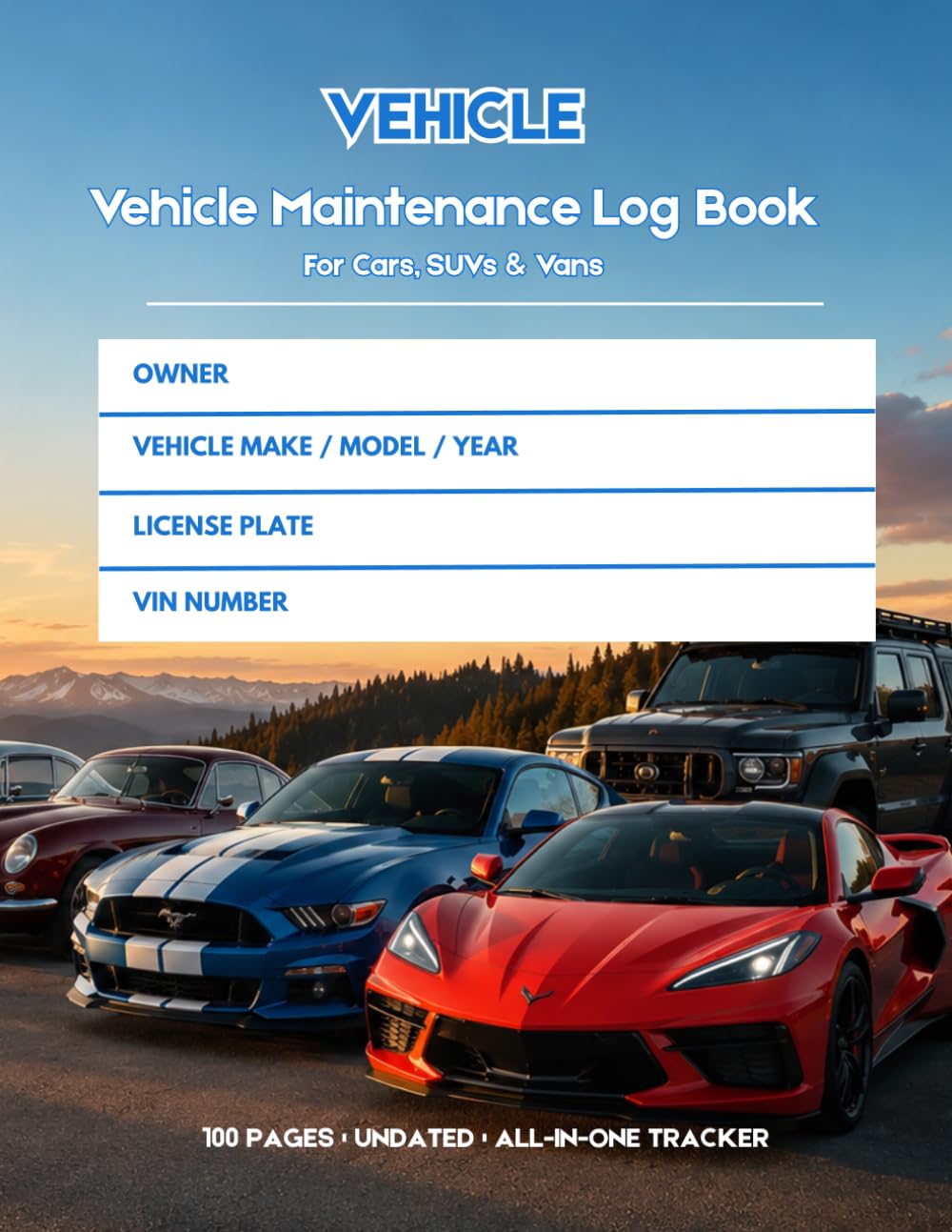 Vehicle Maintenance Log Book: Car Repair Journal & Automotive Service Record Book: Oil Change Logbook, Fuel Mileage Tracker, Expense Log & Dashboard Warning Light Guide for Cars, Trucks & SUVs baixar o livro de graça