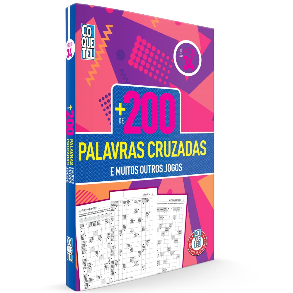 ler totalmente Livro Mais 200 Palavras Cruzadas nível médio Ed 34
