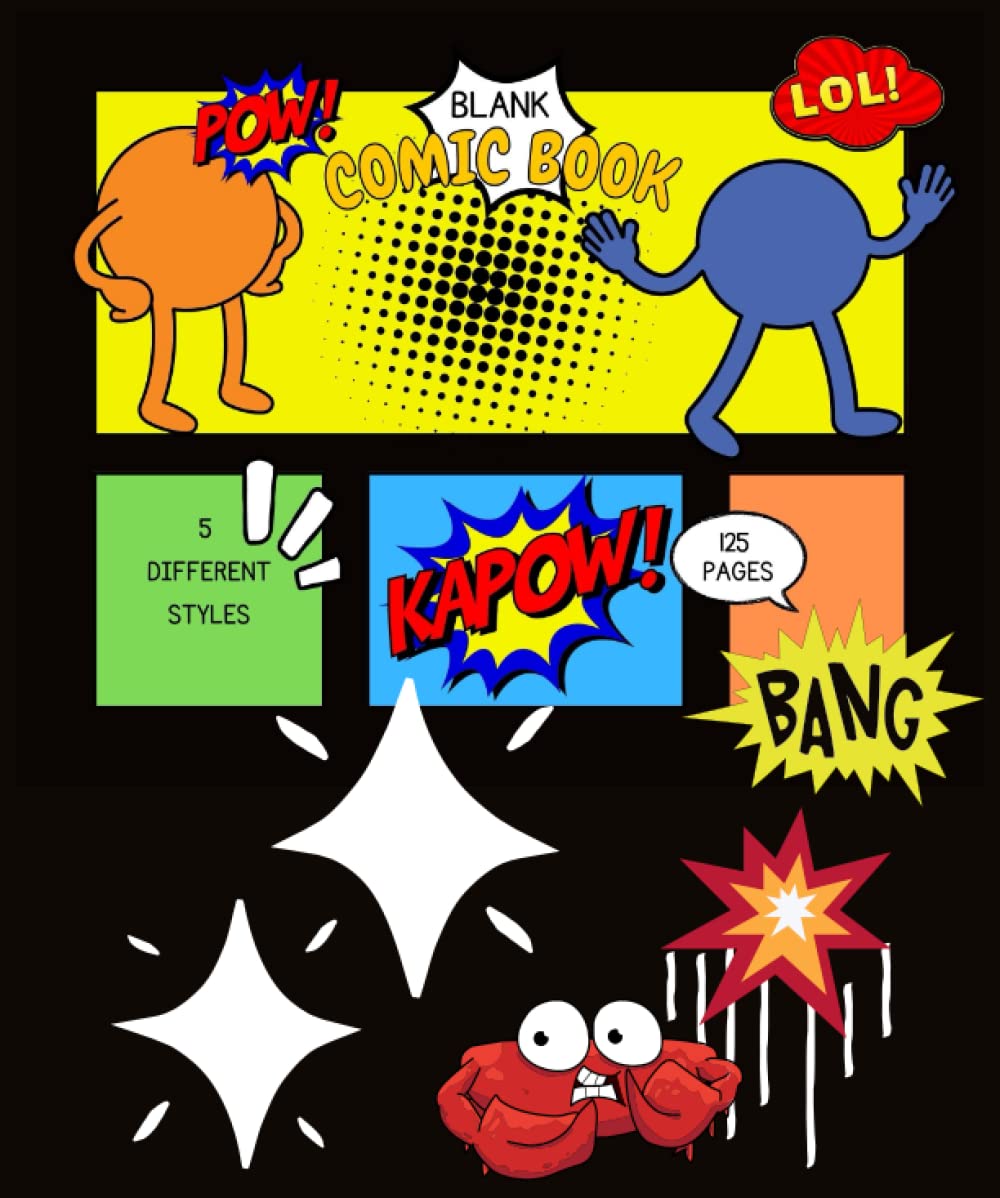 ler totalmente Kapow Blank Comic Book: 5 Different styles, 125 pages, Create your own comics