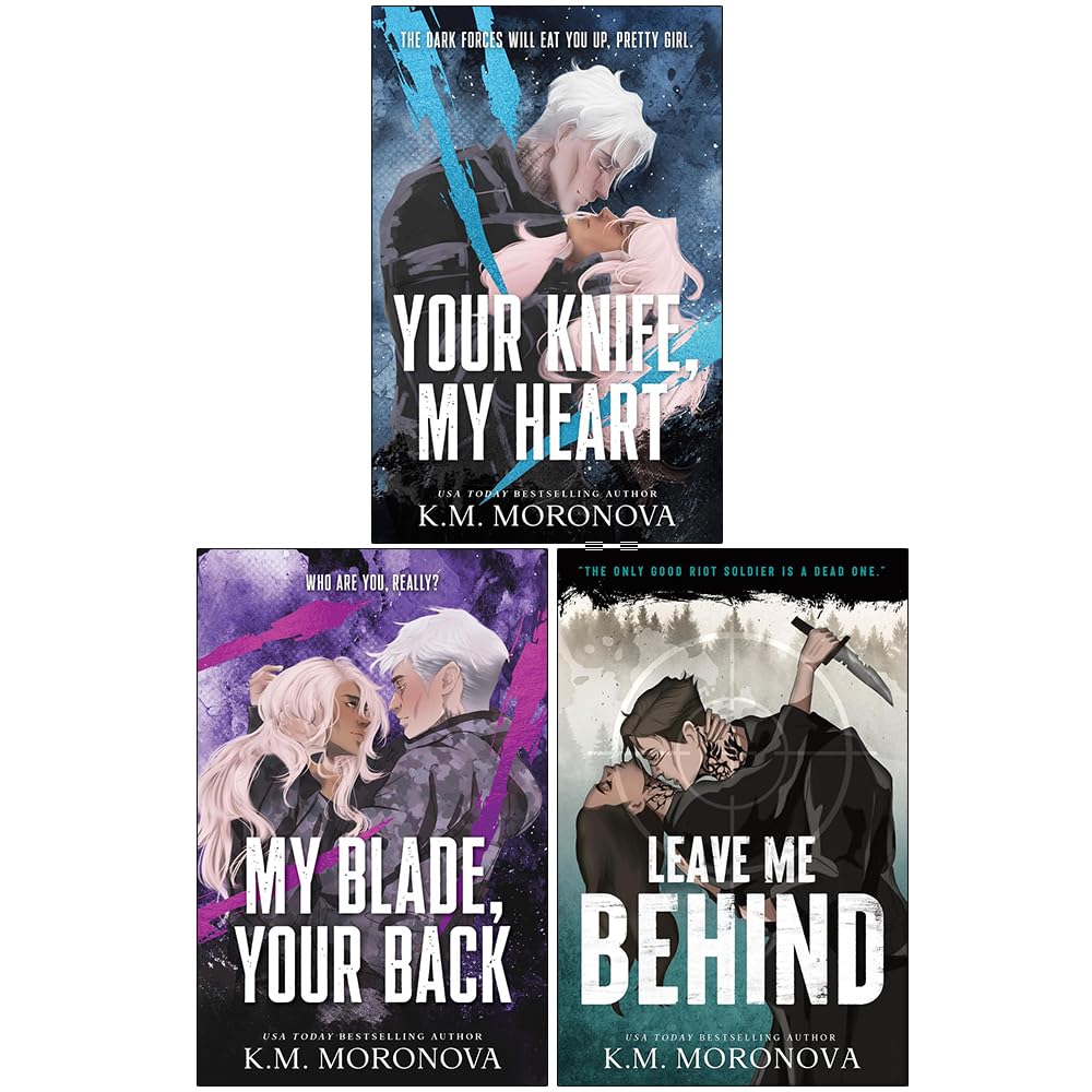ler totalmente K.M. Moronova Collection 3 Books Set (Your Knife My Heart, My Blade Your Back & Leave Me Behind)