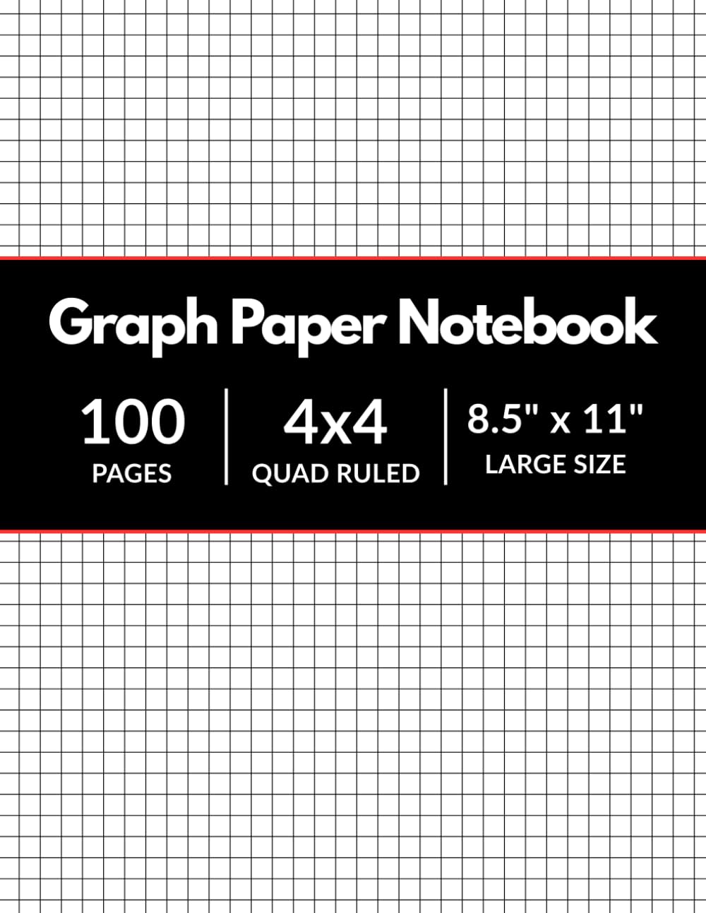 ler totalmente White Graph Paper Notebook: Grid Compostion Book for Math, Science, Engineering Students / 4x4 Quad Ruled, 100 Pages, 8.5 x 11 (Large Sheets)