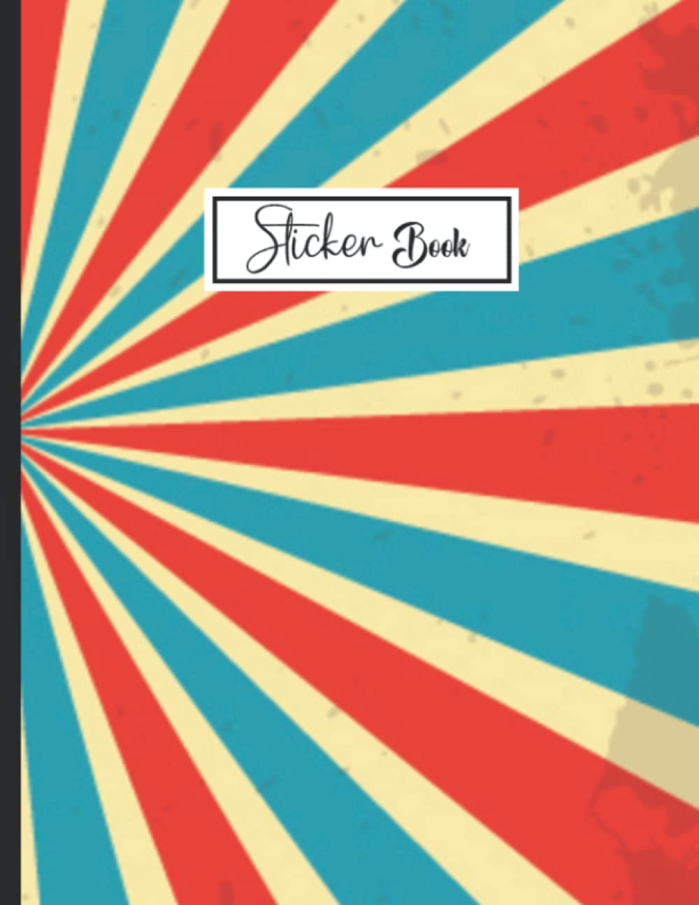 Sticker Book: Cute Retro Design Blank Sticker Album Journal pages for Kids Sticker Collection Book.