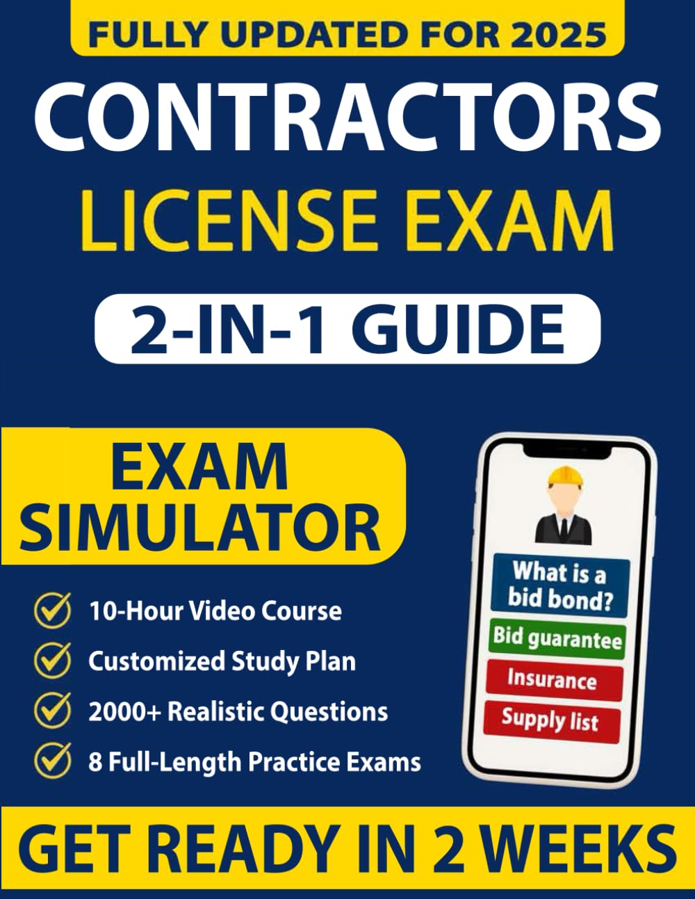 Contractors License Study Guide 2-in-1: The Most Complete General Contractor Prep Book with 2,000+ Questions, Realistic Exam Simulations, and a Study Plan. Contractor Pricing Guide Included baixar livro de graça