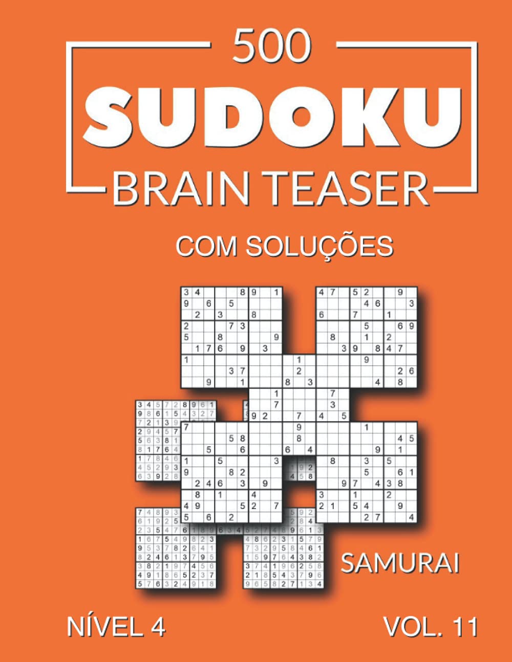 500 Sudoku Brain Teaser Samurai com soluções Nível 4 Vol. 11 baixar livro de graça