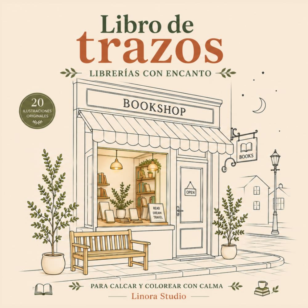 ler totalmente Libro de trazos: Librerías con encanto: 20 ilustraciones para adultos para calcar y colorear. Mejora la concentración, desarrolla la creatividad y... Espacios con encanto) (Spanish Edition)