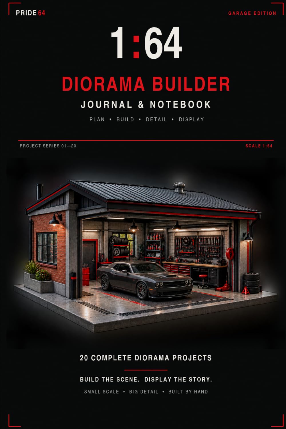 ler totalmente 1:64 Diorama Builder Journal & Notebook: Garage Edition