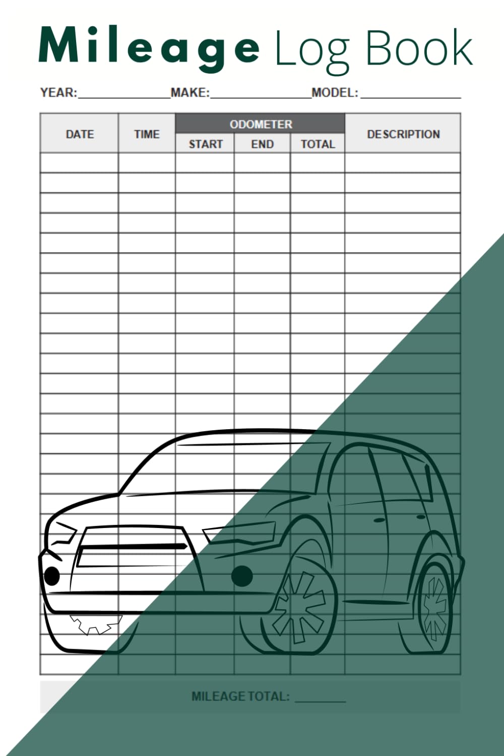 capítulo por capítulo baixar Mileage Log Book: Auto Mileage Journal, Odometer Tracker Logbook, Truck and Car For Small Business or Personal Taxes ( 120 Pages "6x9" Inches )
