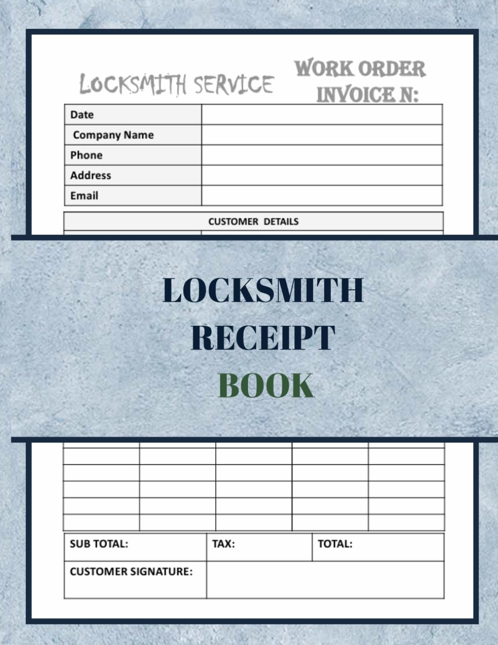 Locksmith Receipt Book: Locksmith Service Work Order Invoice, 120 Pages (59 Receipts). baixar o livro de graça