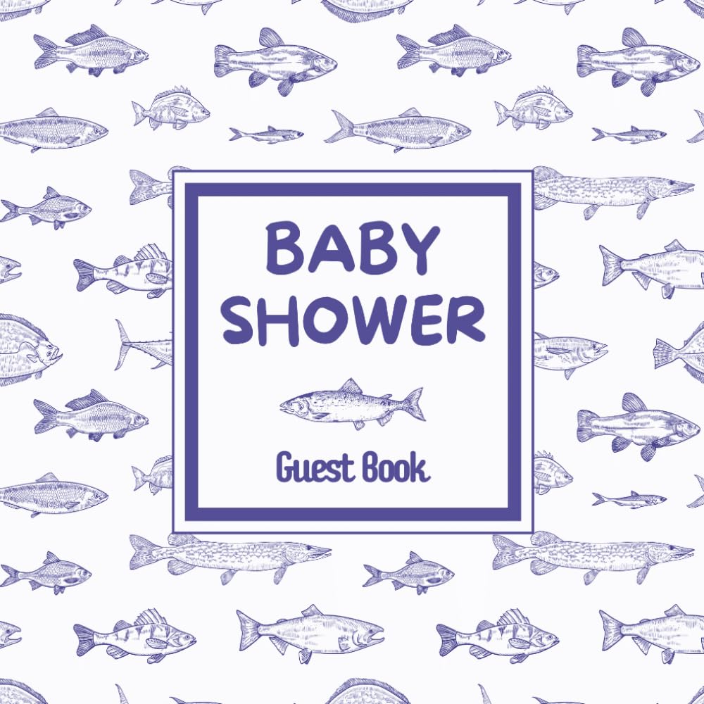 capítulo por capítulo baixar Baby Shower Guest Book: Light Blue Trout & Bass Fishing Fish Themed Celebration Memory Keepsake for Guests to Sign-In, Record Predictions, Newborn... & Photos/Memories Pages to Welcome New Infant
