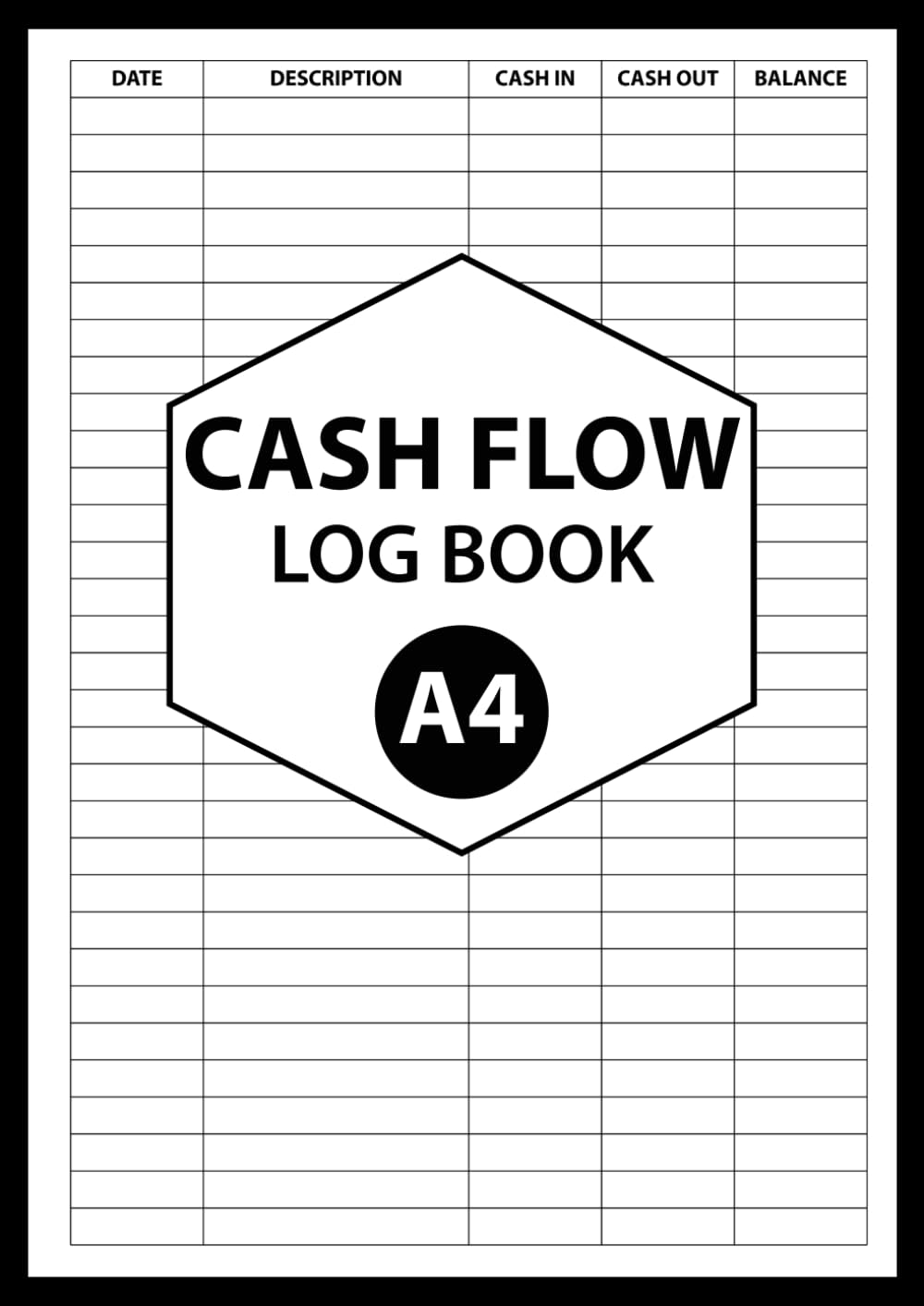 ler totalmente Cash Flow Log Book A4: Cash Flow Notebook for Business | 5 Column Payment Record | Petty Cash Ledger | Petty Cash Log Book For Small Business Accounting Purposes | Simple Book keeping Record Journal