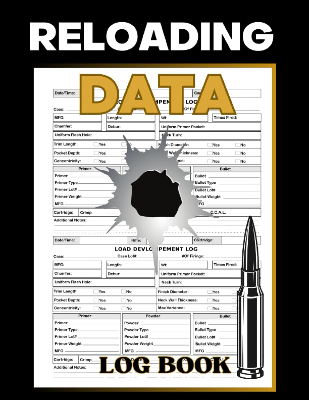 Reloading Data Log Book: Detailed Hand Reloading Data Log Sheets for hunters,handy and Perfect Handloading Ammunition For Reloaders to Record & Track Reloading Ammo,8.5",11"-120 Pages baixar livro de graça