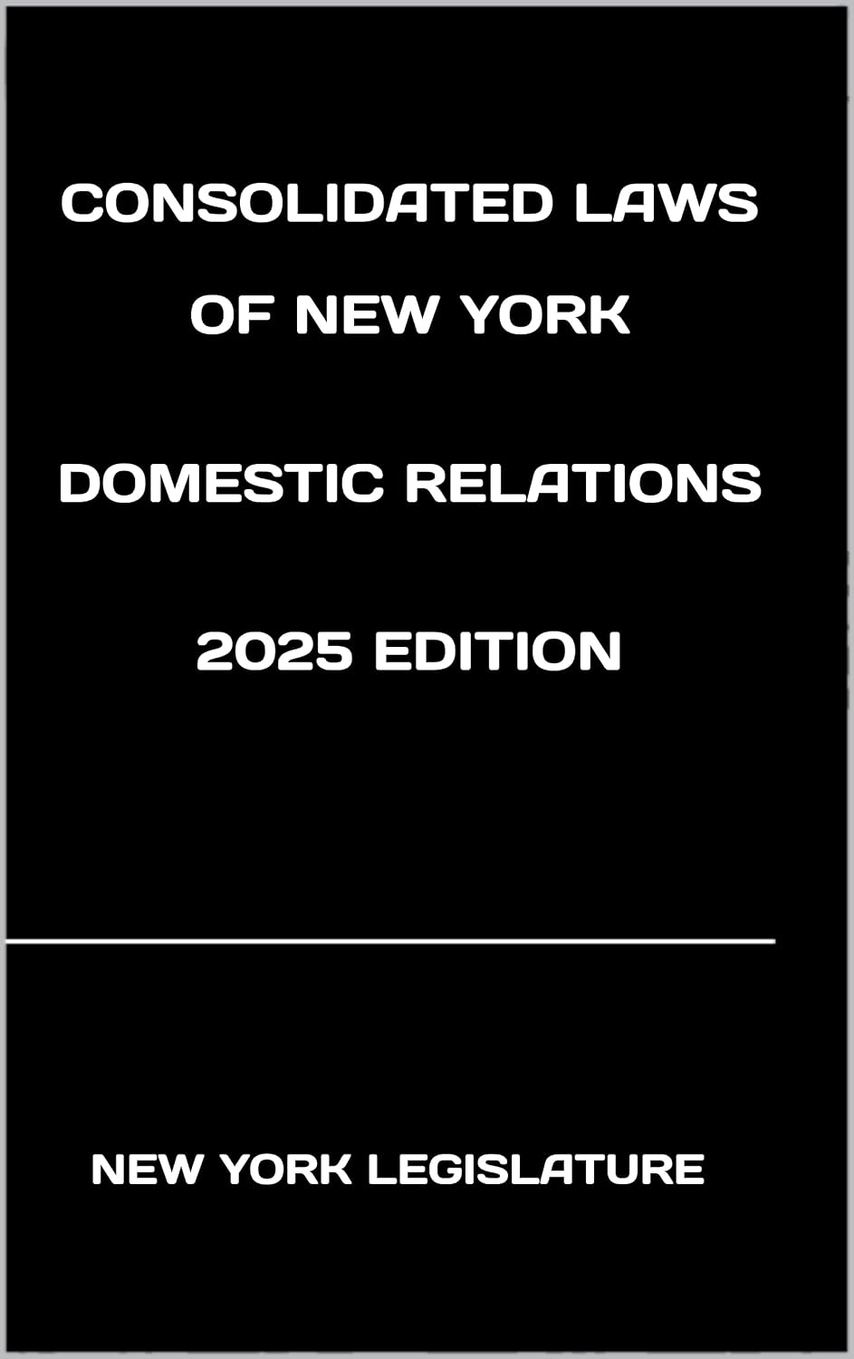 CONSOLIDATED LAWS OF NEW YORK DOMESTIC RELATIONS 2025 EDITION (English Edition) baixar livro de graça