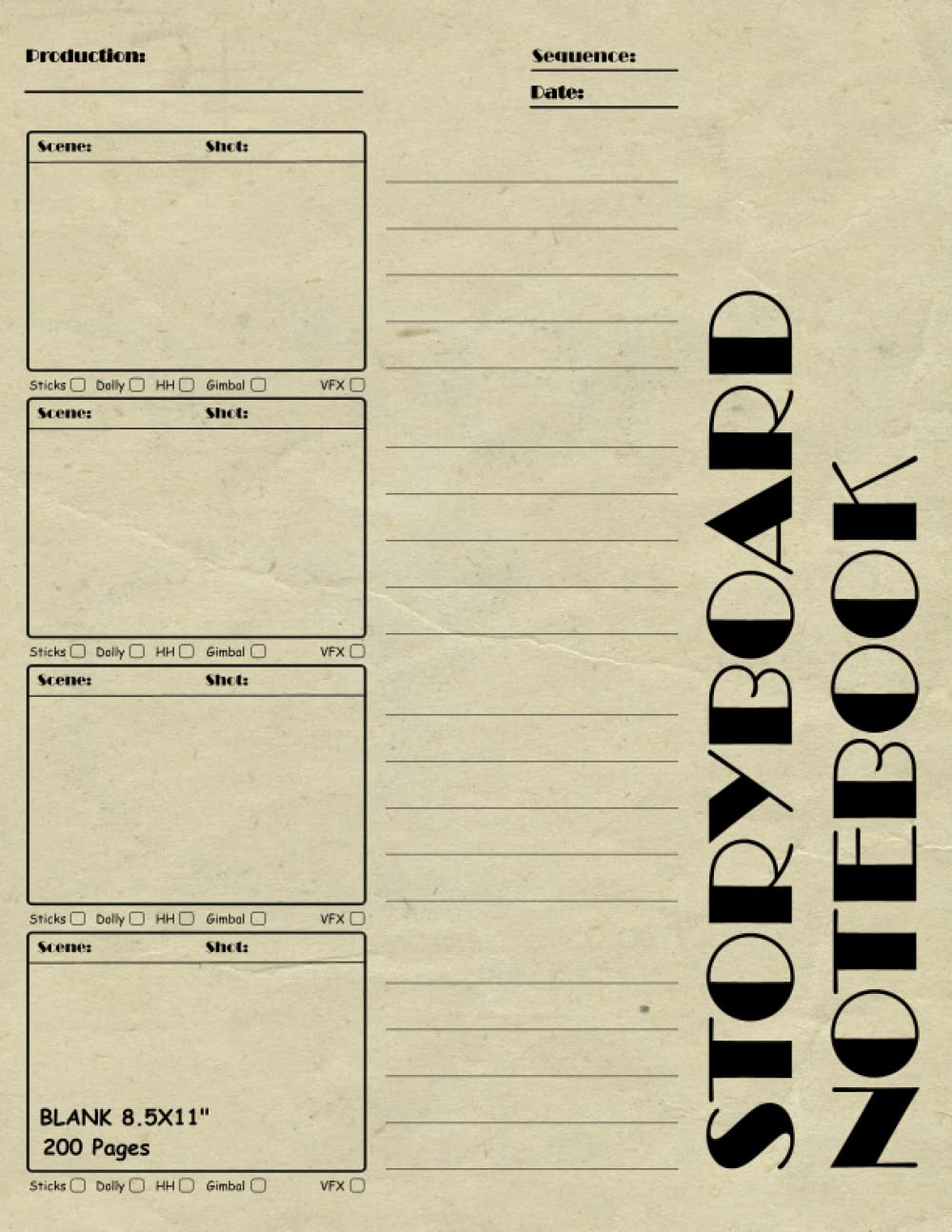 ler totalmente Blank Storyboard Notebook: 16:9 Four Frame Templates for Directors Filmmakers Cinematographers