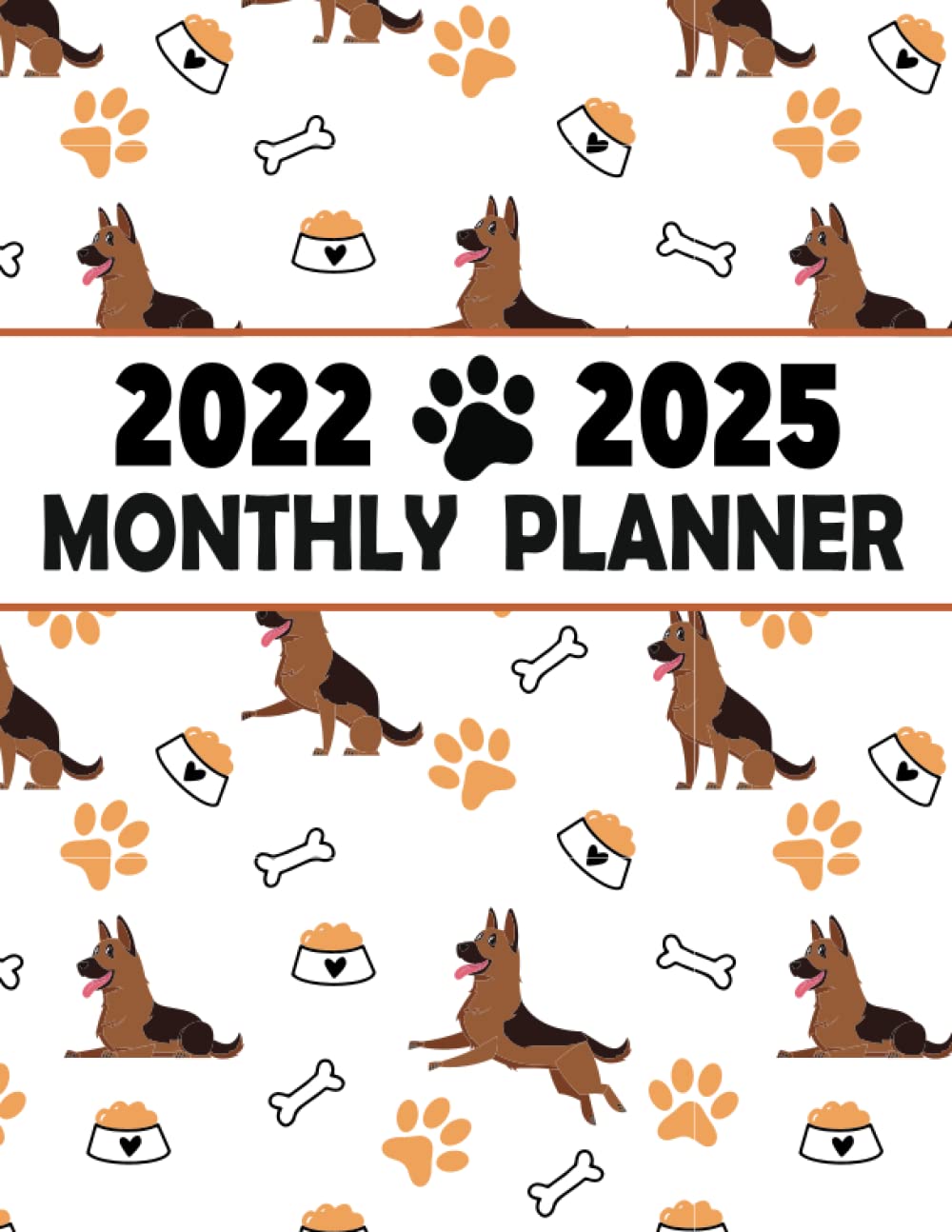 capítulo por capítulo baixar Monthly Planner 2022-2025: Cute German Shepherd Planner | 4 Year Monthly Planner | 48 Months Agenda|Schedule Organizer & Agenda With Projects/Notes/Goals & Checklists