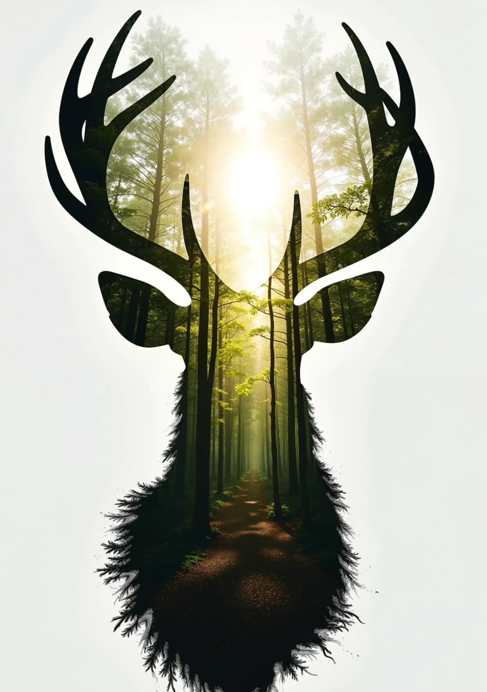 Sunlit Forest Deer Notebook: Softcover, 240 Grid Pages, Glossy baixar o livro de graça