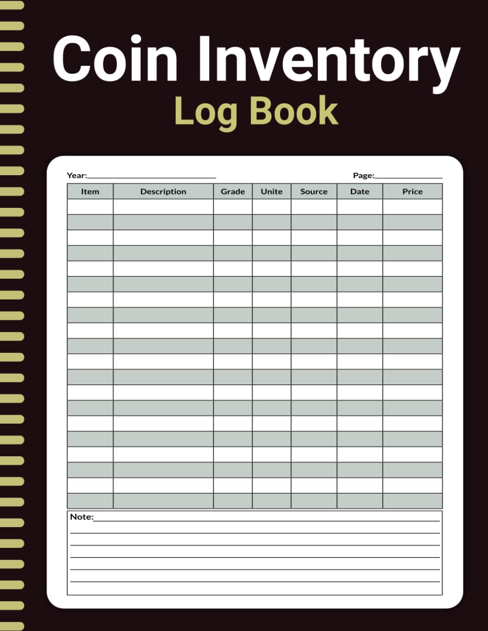 Coin Inventory Log Book: Coin Collectors’ Inventory Notebook, Book To Reference Collector Coins, Coin Collection Inventory, Keep Track Key Specifics About Your Coins Grade baixar o livro de graça