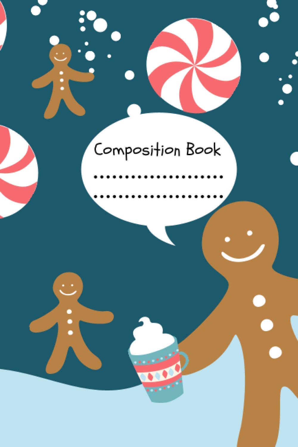 Gingerbread Man Composition Book: Wide Ruled Notebook Journal Workbook (Composition Notebooks) baixar livro de graça