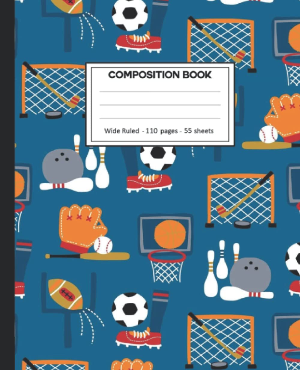 capítulo por capítulo baixar Composition Notebook: College Ruled: 110+ Lined Pages Writing Journal: Football on White.
