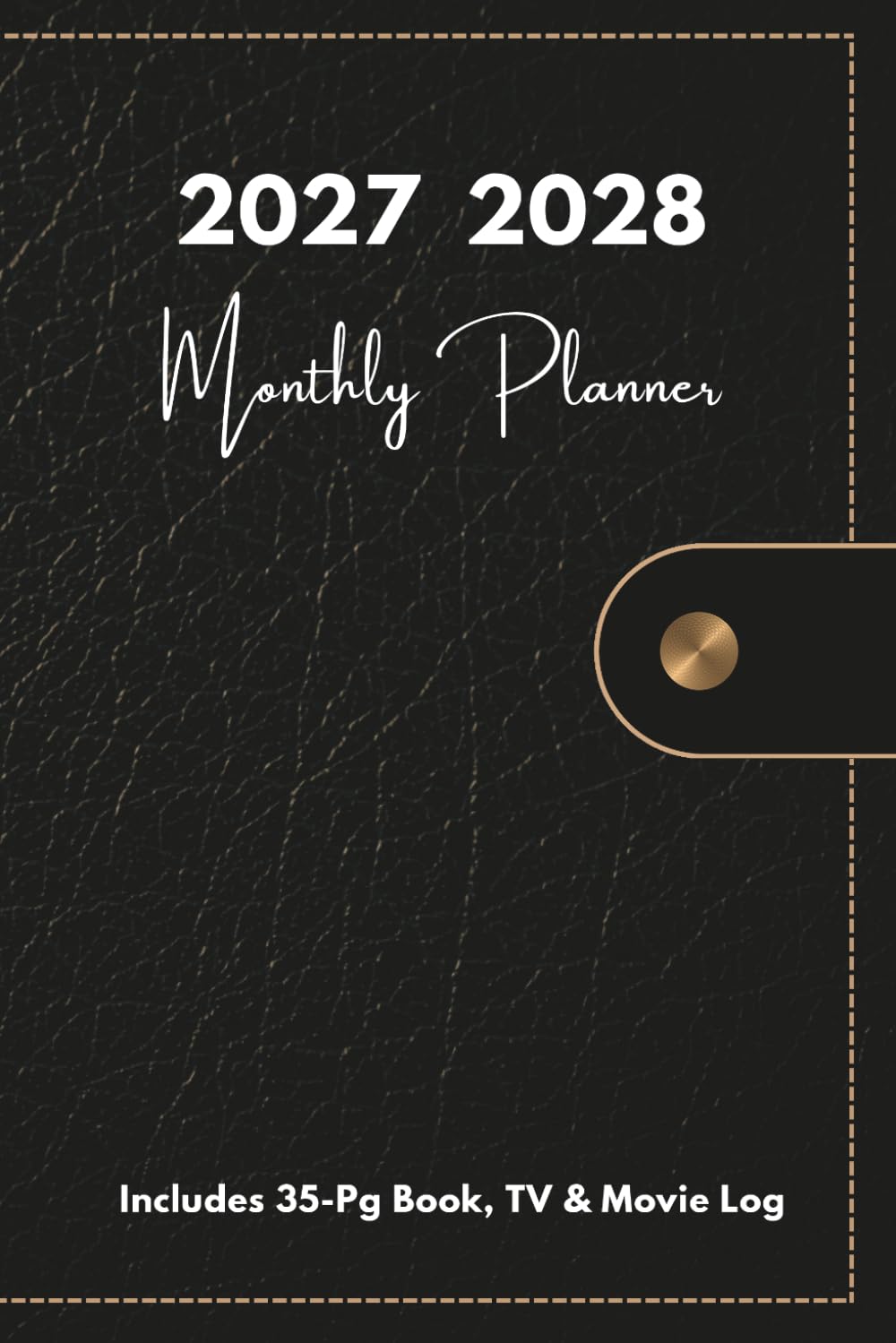 2027-2028 Monthly Planner Black Cover: 24 Month Calendar Organizer | Includes Movie & TV Watching Journal, Reading Log and more | Medium sized 6x9” baixar o livro de graça