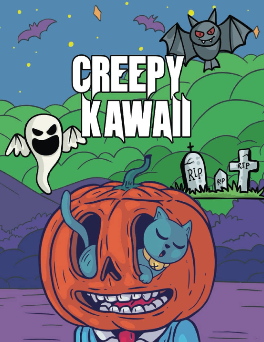 ler totalmente creepy kawaii: Horror, Spooky and Cute Coloring Pages for kids 4_8.( coloring book for kids 4_8 ).