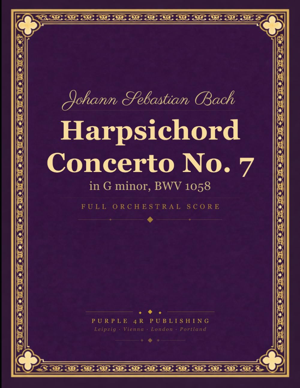 ler totalmente Bach: Harpsichord Concerto No. 7 in G minor, BWV 1058 - Full Orchestral Score