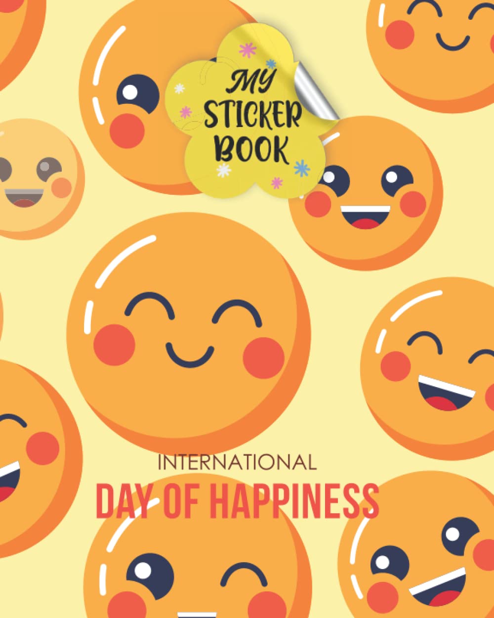 ler totalmente My Sticker Book: Little Kids Favorite Sticker Collection Album With Happiness Day Design Blank Sticker Book