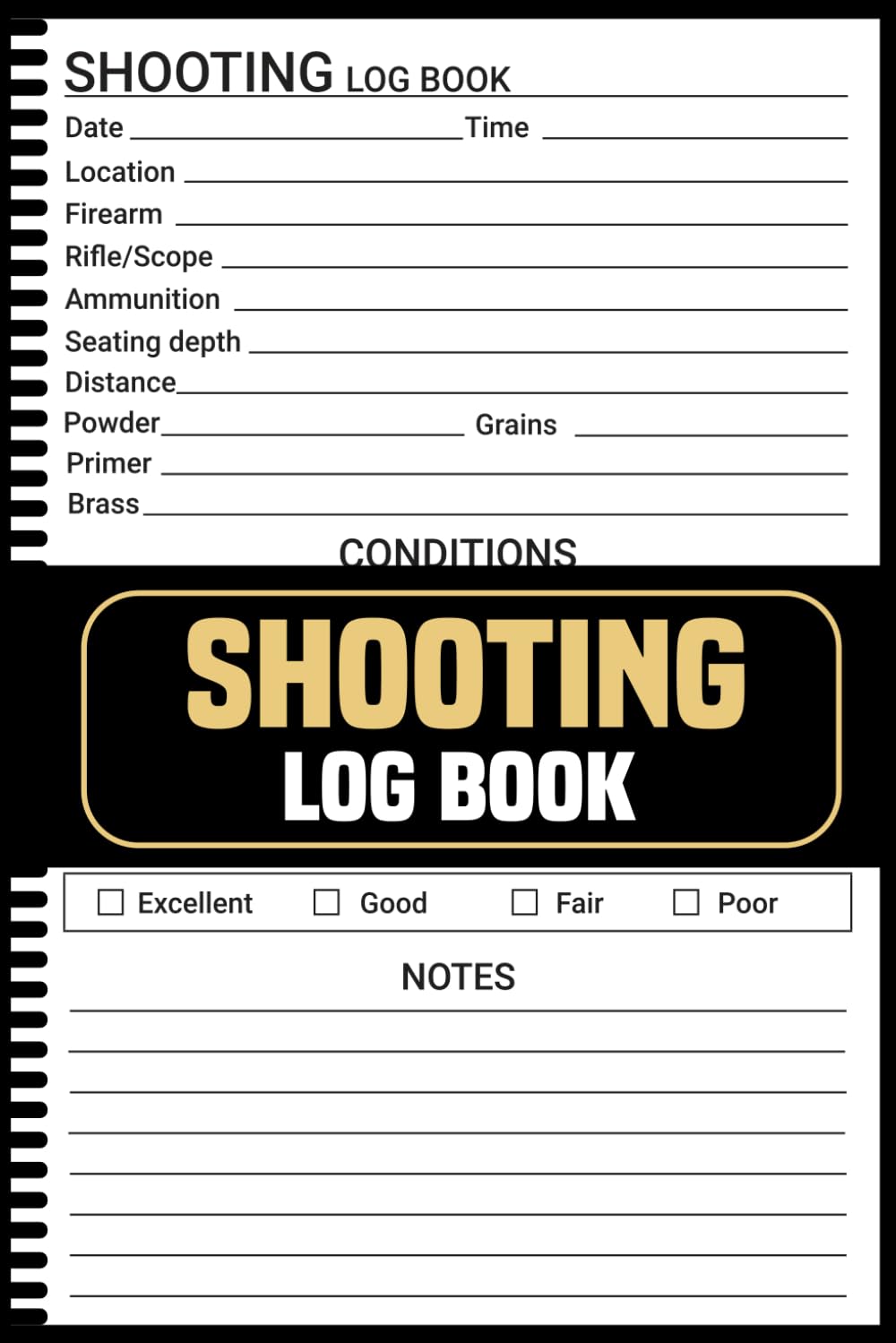 Shooting Log Book: Organize Your Firearm Practice, Accuracy Results, and Range Goals