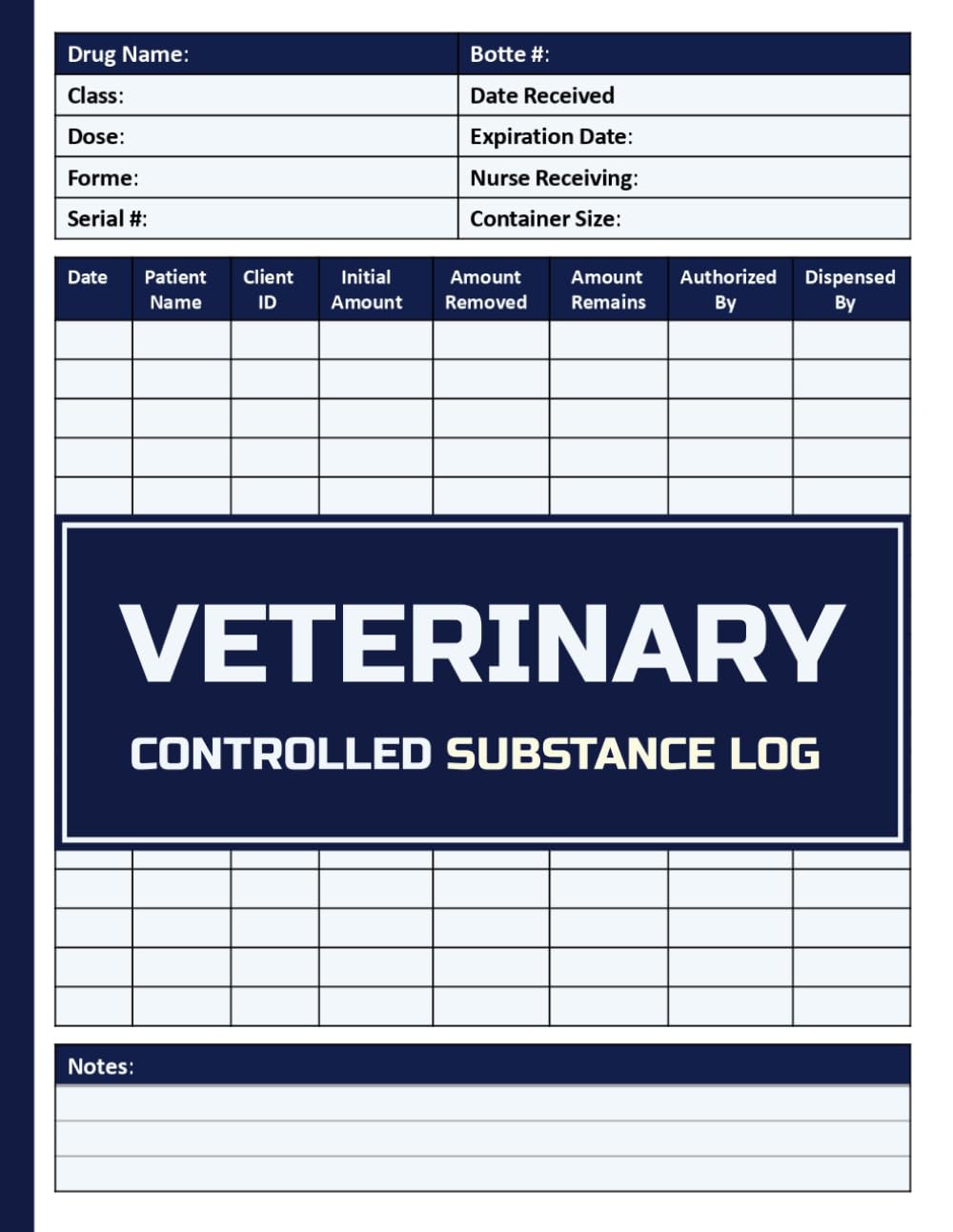 capítulo por capítulo baixar Veterinary Controlled Substance Log Book: Veterinary drug reference guide | veterinary dosage drug | Controlled Drug Record for Patients Medication Usage| veterinary pharmacology
