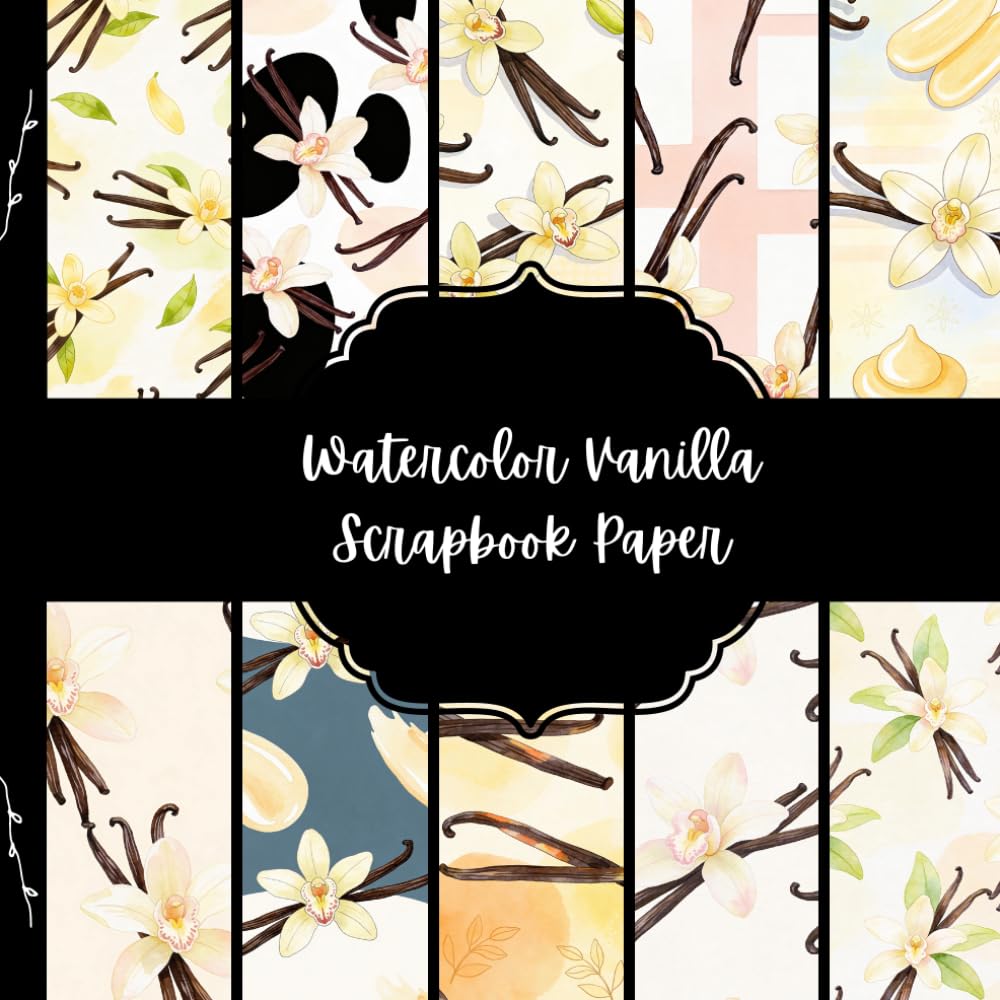 ler totalmente Watercolor Vanilla Scrapbook Paper, Spice Junk Journal Paper, Food Decorative Paper, DIY Projects, Origami, Collage Sheets, Decoupage Paper, 10 Designs, Double Sided