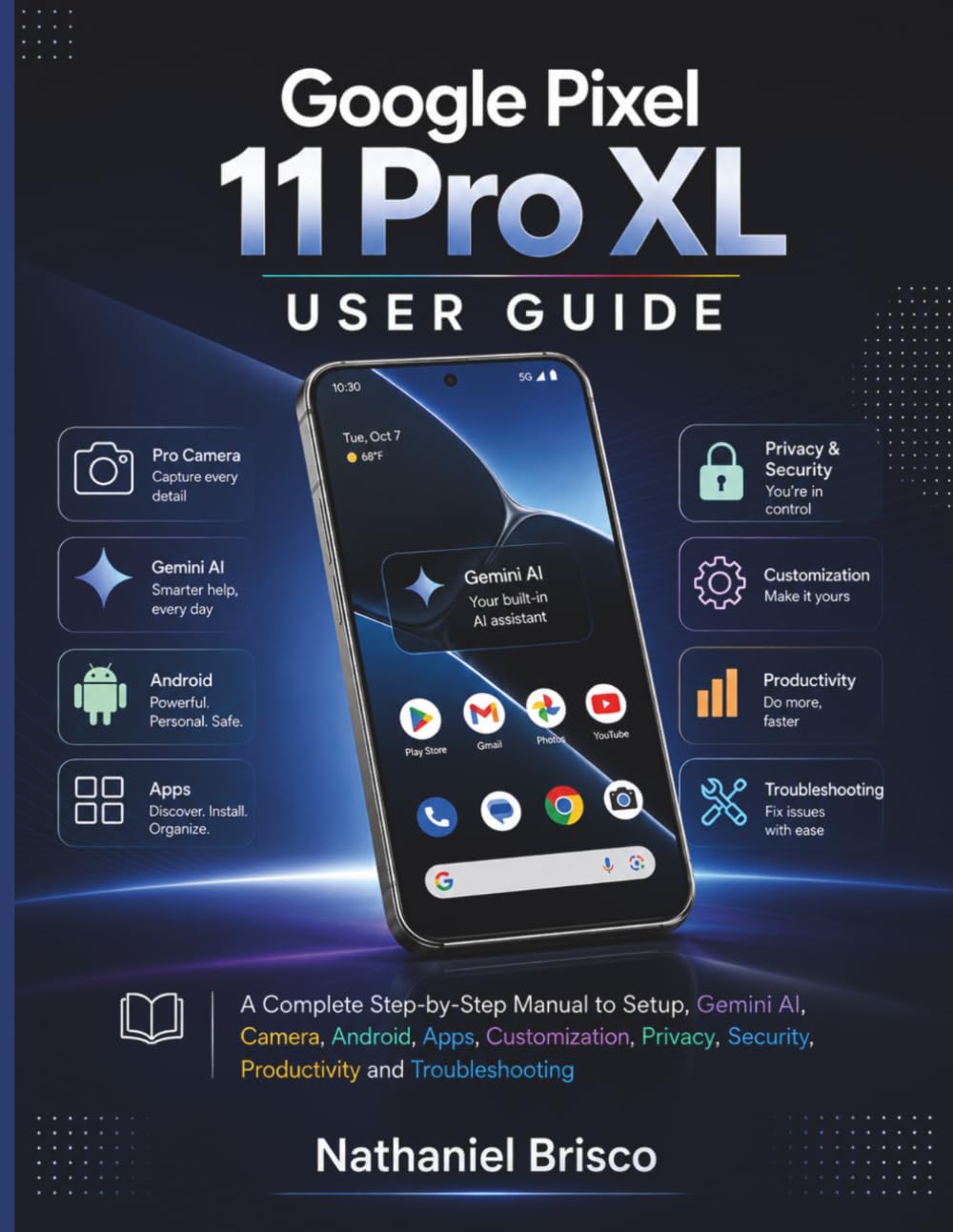 capítulo por capítulo baixar Google Pixel 11 Pro XL User Guide: A Complete Step-by-Step Manual to Setup, Gemini AI, Camera, Android, Apps, Customization, Privacy, Security, Productivity and Troubleshooting