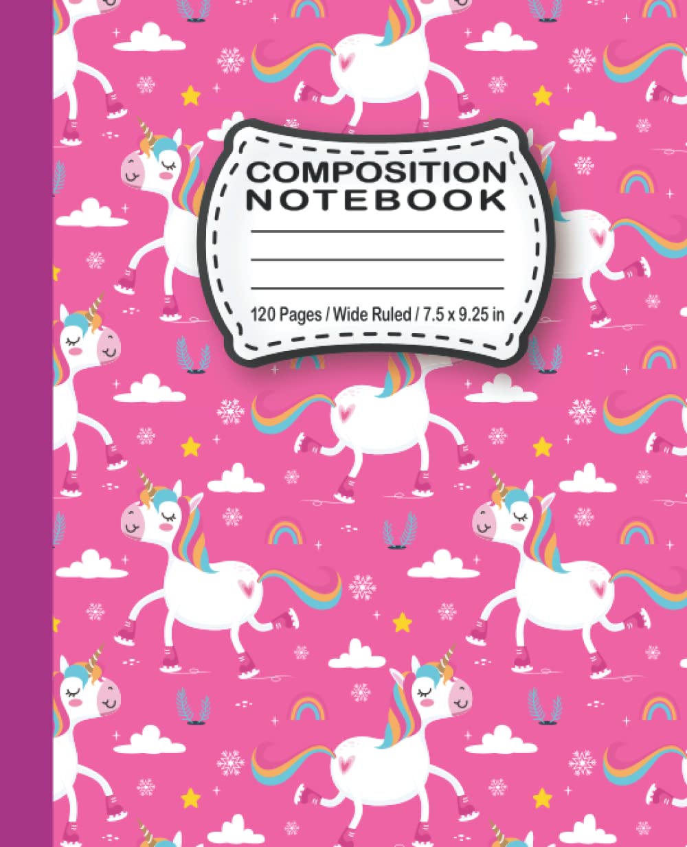 Composition Notebook Wide Ruled: Cute Unicorn Aesthetic Notebook | Composition Notebooks For Teen Girls (7.5 x 9.25 inches, 120 pages) baixar livro de graça