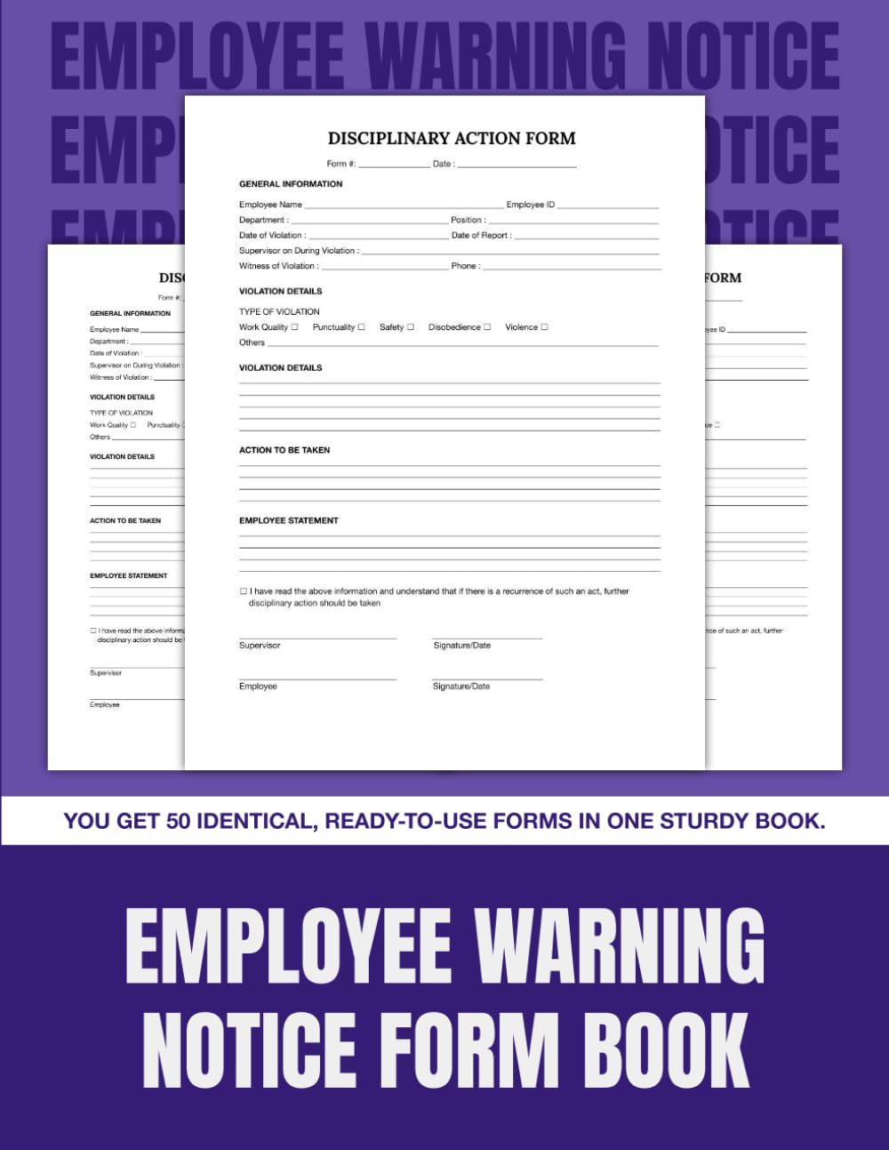 capítulo por capítulo baixar Employee Warning Notice Form Book: 50 Disciplinary Action Write-Up Forms for Managers, Supervisors, and Small Business Owners | 8.5 x 11 in.