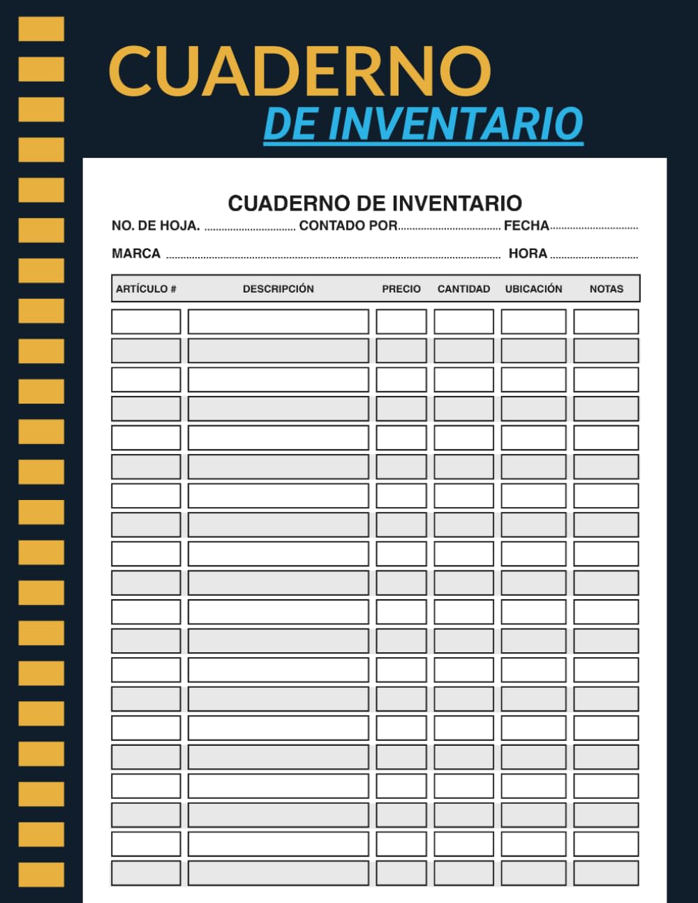 capítulo por capítulo baixar Cuaderno de Inventario: Libro De Registro De Inventario Simple Para Pequeñas Empresas Y Uso Personal. 120 Páginas / Tamaño 8,5 x 11 Pulgadas (Spanish Edition)