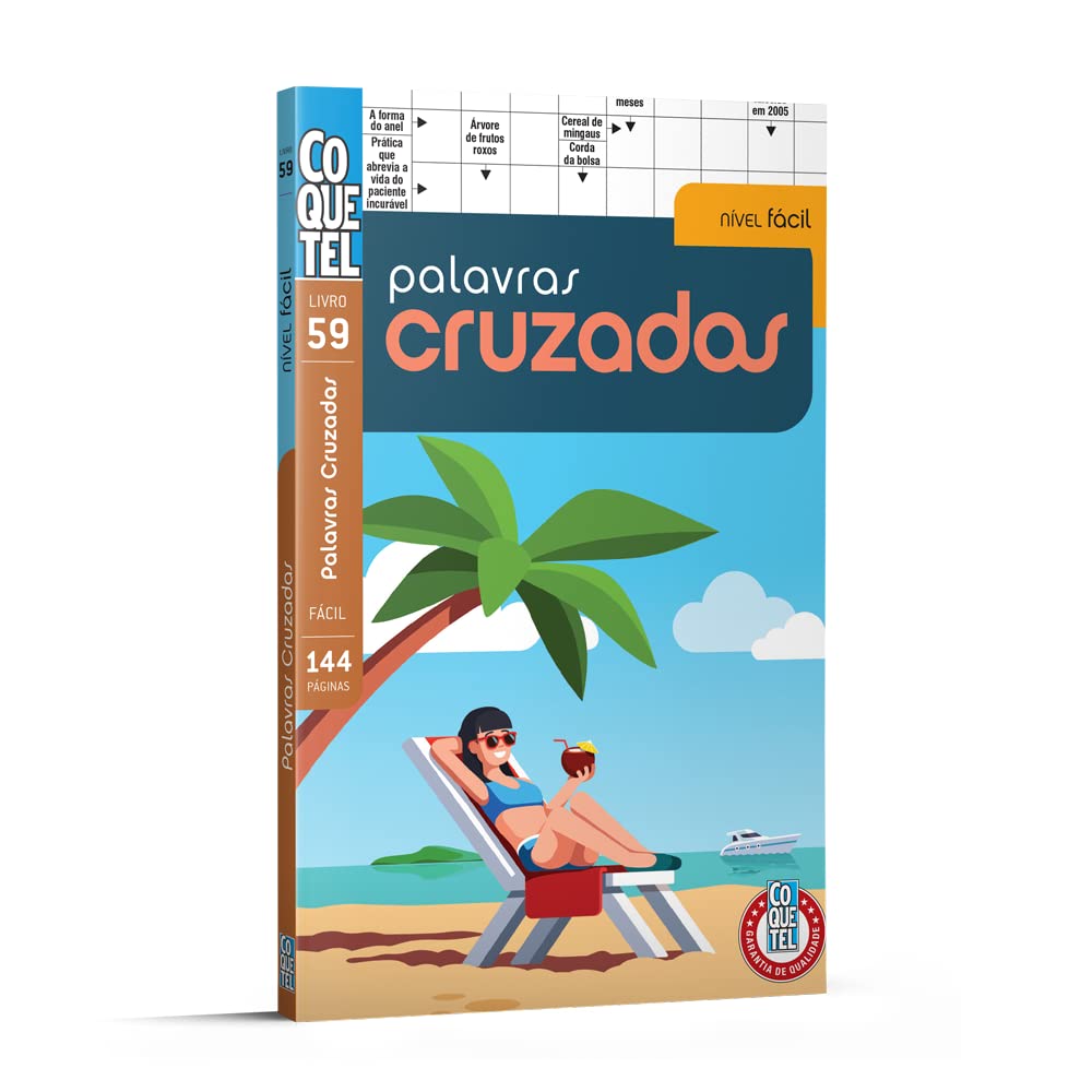 ler totalmente Livro Coquetel Palavras Cruzadas nível fácil Ed 59