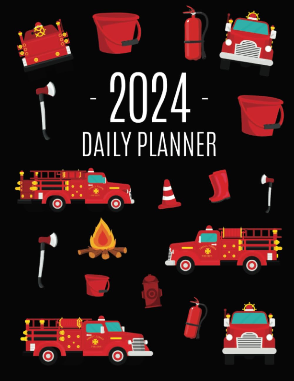 Fire Truck Planner 2024: Daily Organizer: January–December (12 Months) | Fire Engine Scheduler baixar o livro de graça