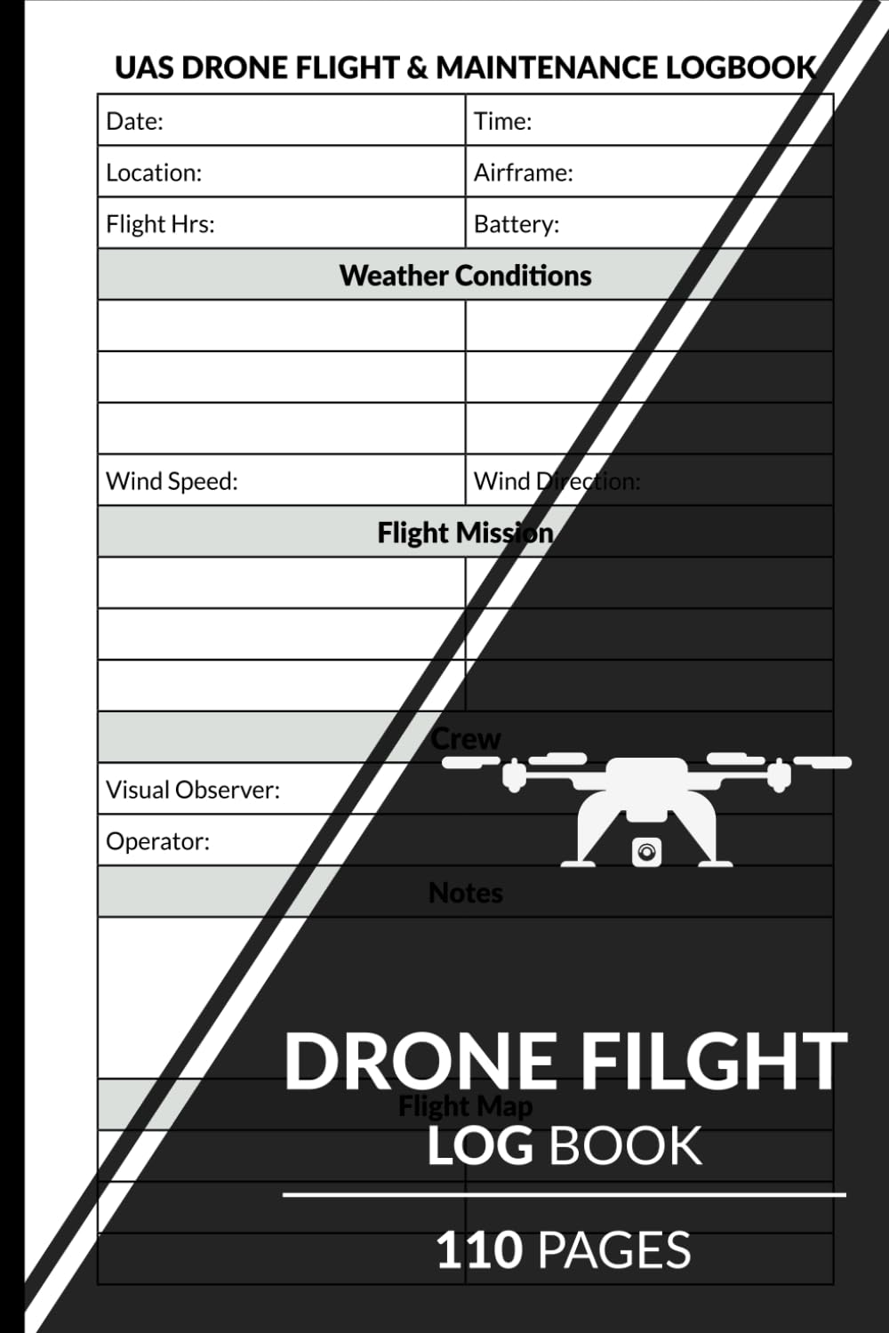 Drone Flight Log Book:Ultimate UAS Drone Flight & Maintenance Logbook, drone pre-flight checklist, Repair & Maintenance log baixar o livro de graça