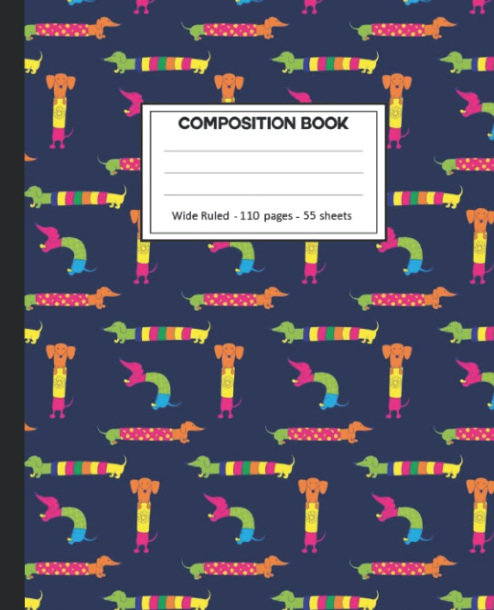 Composition Notebook: Dachshunds Wide Ruled Paper Notebook Journal size 7.25 x 9.25” for student baixar o livro de graça