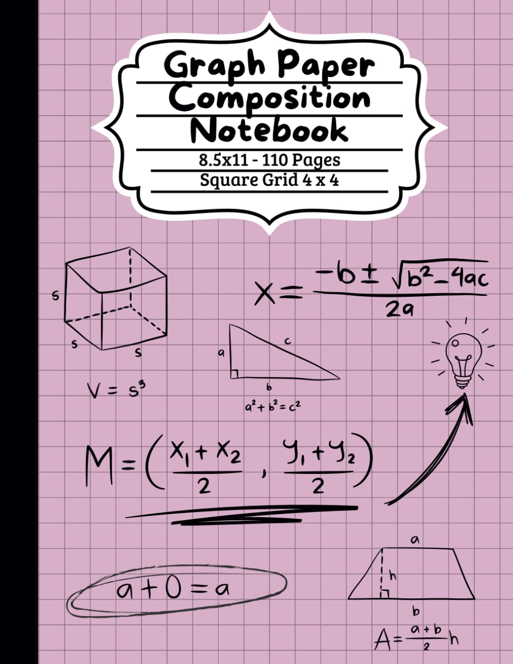Graph Paper Composition Notebook: Quad Grid 4x4 110 Large Pages, 8.5 x 11 with Sheets White for Math, Science, and Engineering Students - Color Pink baixar o livro de graça