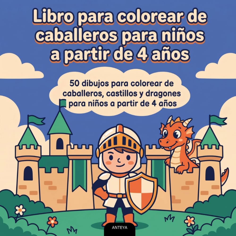 capítulo por capítulo baixar Libro para colorear de caballeros para niños a partir de 4 años: 50 dibujos para colorear de caballeros, castillos y dragones para niños a partir de 4 años (Spanish Edition)