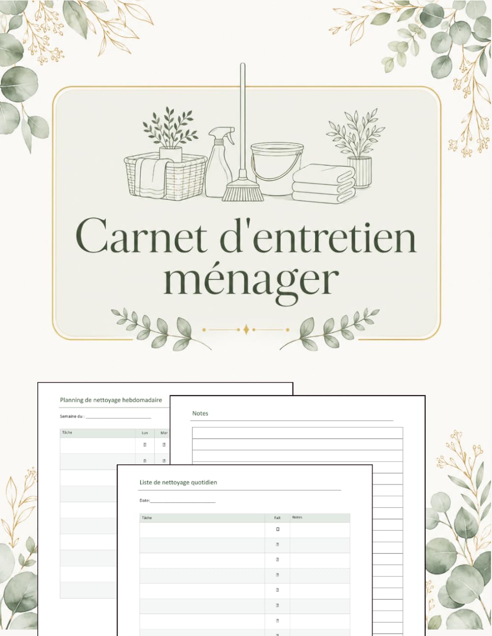 Carnet d'entretien ménager: Registre complet pour le suivi du nettoyage, de la maintenance, des inspections, des réparations, des fournitures et de... hôtels et bureaux (French Edition) baixar o livro de graça