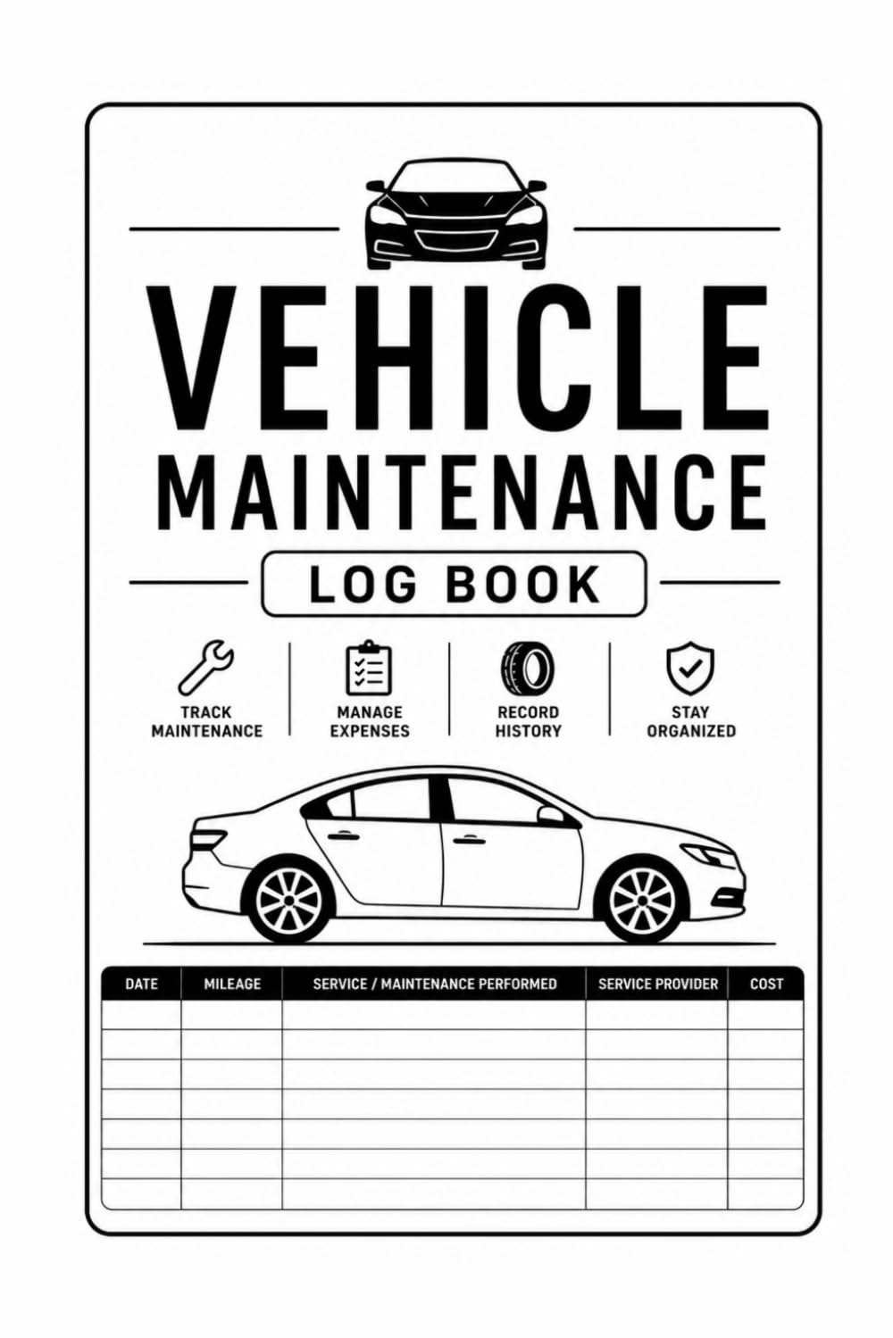 Vehicle Maintenance Log Book: Track Service History, Repairs, Mileage, Expenses, and Important Vehicle Information baixar o livro de graça