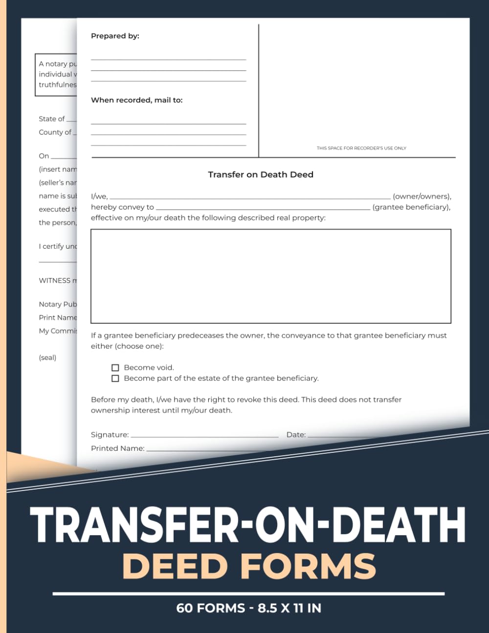 ler totalmente Transfer-on-death Deed Forms: TOD Document to Designate Beneficiaries for Property Transfer Without Probate | 120 Pages.
