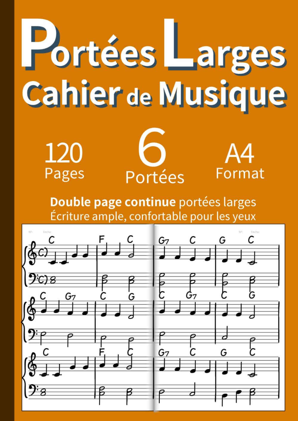 ler totalmente Portées Larges pour Musiciens - Cahier de Musique Double Page Grand Format (A4): Cahier de Musique avec Portée Double et Individuelle - Idéal pour... & Write Music Manuscript) (French Edition)