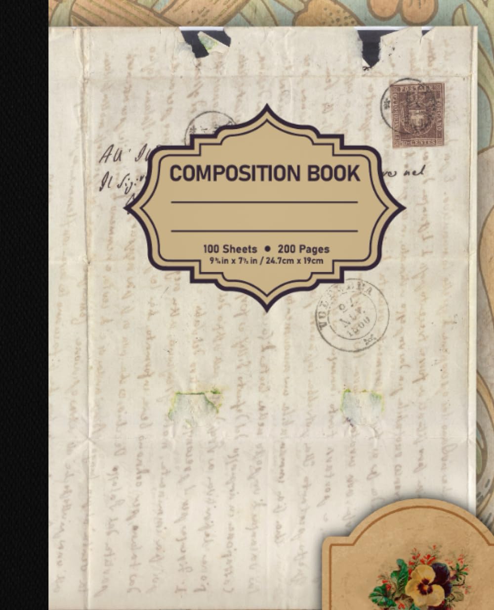 Composition Notebook College Ruled: Vintage Junk Journal Illustration |Vintage Ephemera Old Paper Aesthetic Journal For School, College, Office, Work baixar o livro de graça