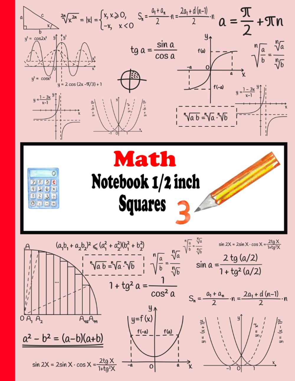 capítulo por capítulo baixar Math Notebook 1/2 inch squares: Graph Paper for Multiplication 1/2 Inch Squares | 8.5X11 |120 Pages