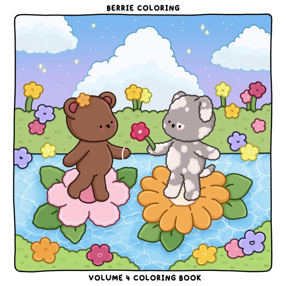 Berrie Coloring Volume 4: Cute and Cozy Coloring Book for Adults & Kids Featuring Easy to Color Animal Illustrations and Adorable Scenes (Cute & Cozy Coloring Books) baixar livro de graça