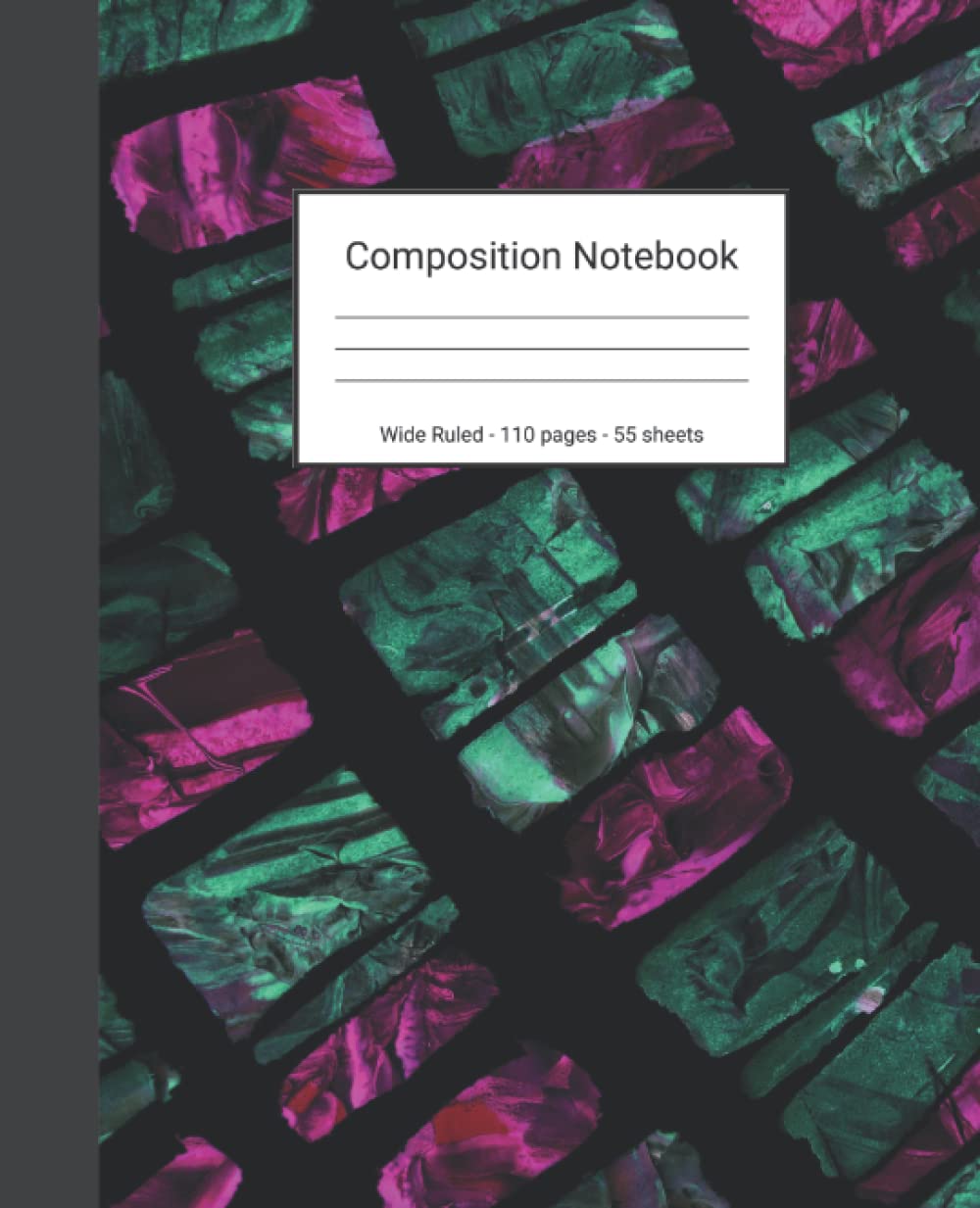 capítulo por capítulo baixar Composition Notebook: Wide Ruled Paper Notebook Journal - Purple Green And Black Abstract Art - Blank Wide Lined Workbook