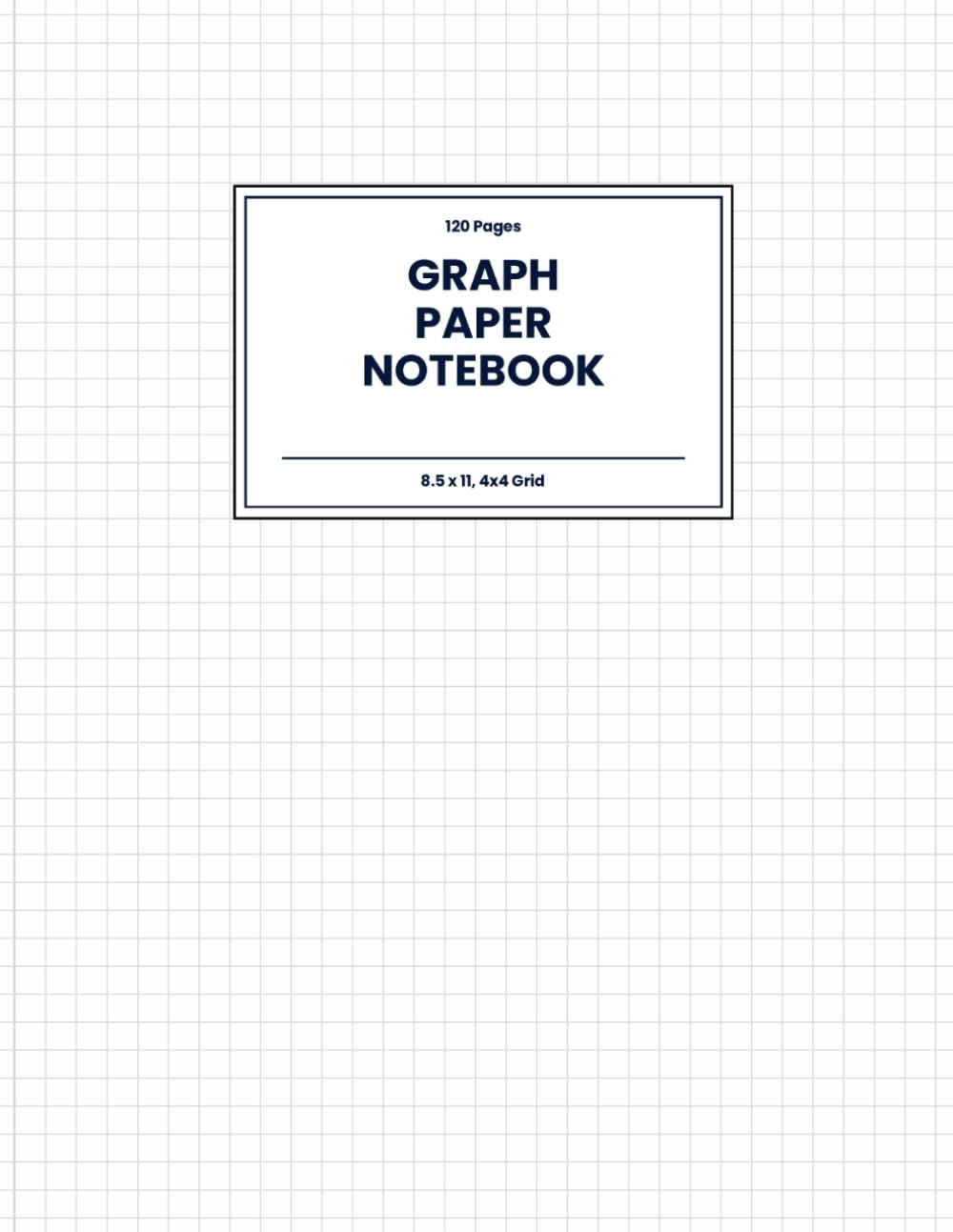 ler totalmente 120 Pages Graph Paper Notebook 8.5 x 11, 4x4 Grid: Ideal for Math, Notes, Sketching, and Planning